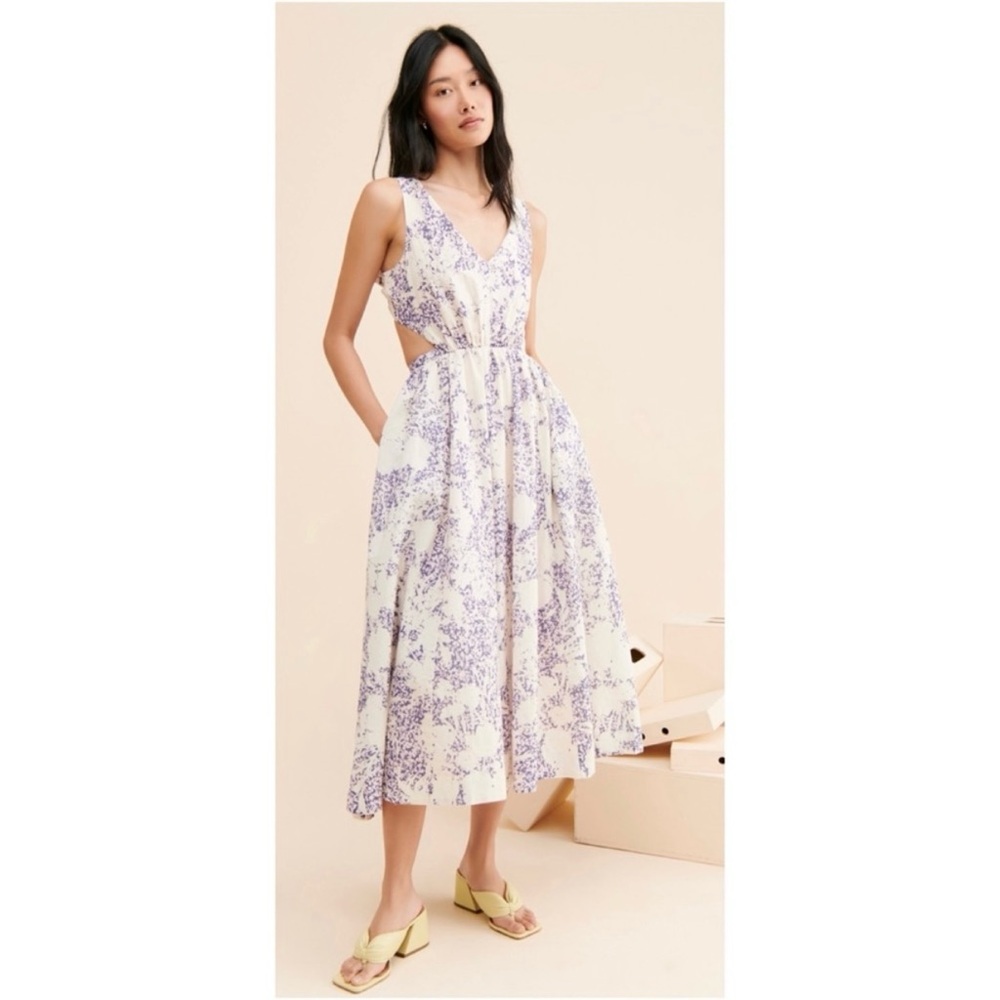 Anthropologie Aureta Studio Side Cutout Dress - Picture 6 of 9